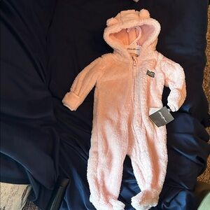 Eddie Bauer Soft Pink Baby Footie Onesie